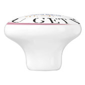 Jamie & Poppyロゴ セラミックノブ (側面)