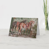 jamie & poppy tartan hunt ノートカード (正面)