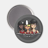 Jammersブロックを私の頭に入れる マグネット (正面/裏面)