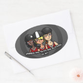 Jammersブロックを私の頭に入れる 楕円形シール (封筒)