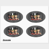 Jammersブロックを私の頭に入れる 楕円形シール (シート)