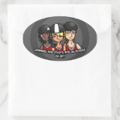 Jammersブロックを私の頭に入れる 楕円形シール (バッグ)