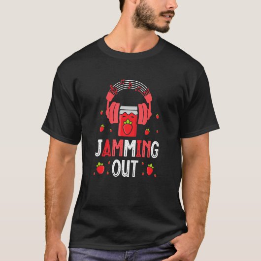 Jamming Out Stawberry Picking Berry Fruit Music Tシャツ (正面)