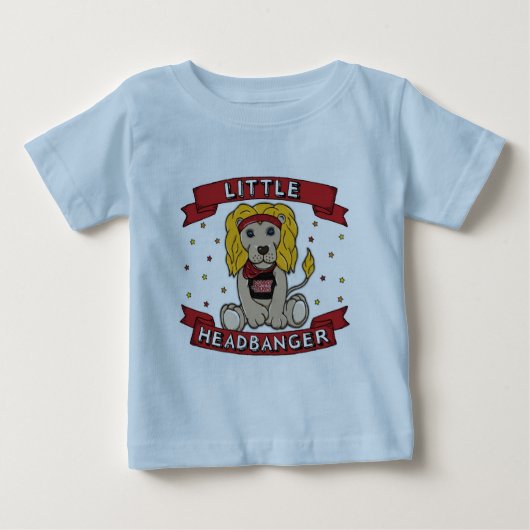 Jammy込み合い- "小さいHeadbanger " ベビーTシャツ (正面)