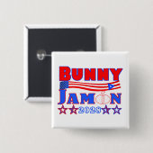 jamon bunny  2028 button 缶バッジ (正面&裏面)