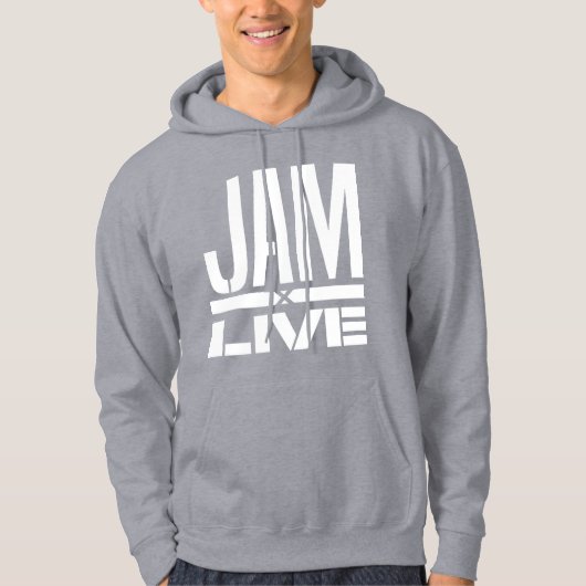 JamxliVeロゴSweatshirt – グレー パーカ (正面)