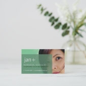 Janの顔[green]名刺 名刺 (スタンド正面)
