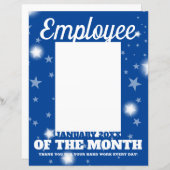 JANレターヘッド月の写真インサート従業員 (正面/裏面)