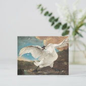 Jan Asselijn脅かされたスワンズ絵画アートプリン ポストカード (スタンド正面)