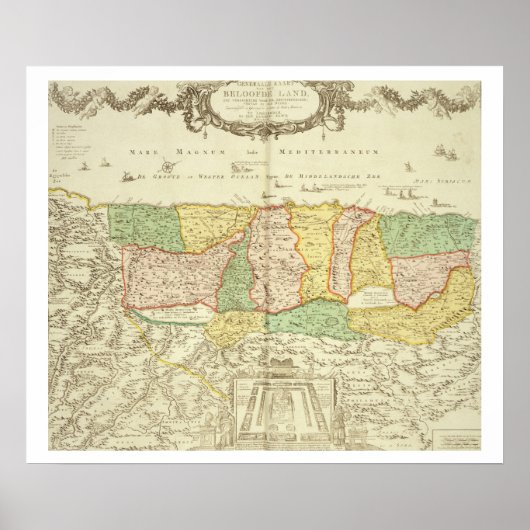 Jan Barend Elwe, Amsによる聖地パブの地図 ポスター (正面)