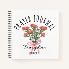 Jan Birth Month Flower Christian Prayer Journal ノートブック
