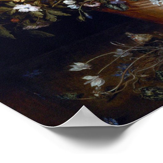 Jan Brueghel木製の容器の長老の花 ポスター (角)