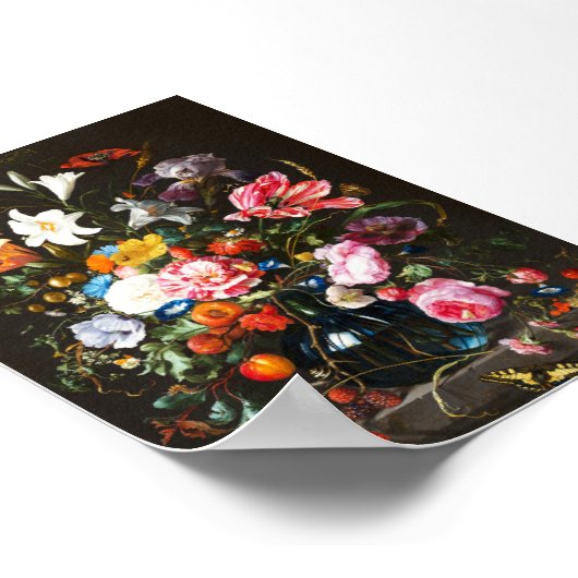 Jan Davidsz de Heem、花の花瓶， 1670 ポスター (角)