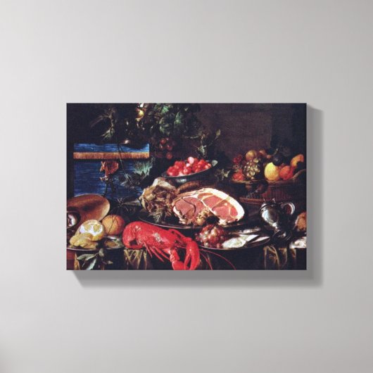 Jan Davidsz de Heem – 静物付きロブスター キャンバスプリント (正面)