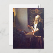 Jan Die Perlenw、Vermeer van Delft、Gerin Woman Hol ポストカード (正面/裏面)