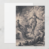 Jan Luyken’s Resurrection of Christ Holy Card 招待状 (正面/裏面)