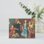 Jan Matejko：アーティストの4人の子どものポートレート ポストカード (スタンド正面)