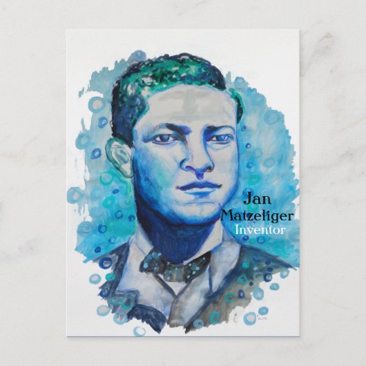 Jan Matzelier – 黒のInventorポストカード ポストカード (正面)