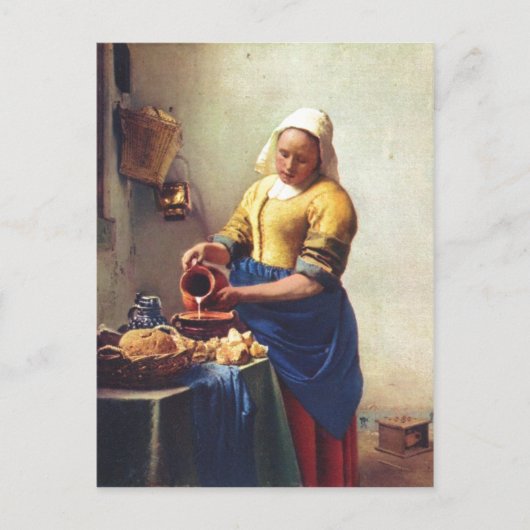 Jan Milchausgie、Vermeer van Delft?ende Magd The M ポストカード (正面)