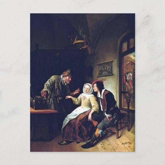 Jan Steen – 豊かさと若さの選択 ポストカード (正面)