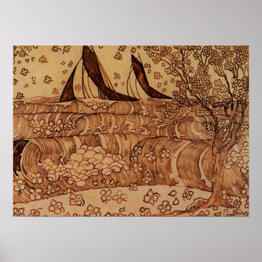 Jan Theodoor Toorop - Waves Poster ポスター (正面)