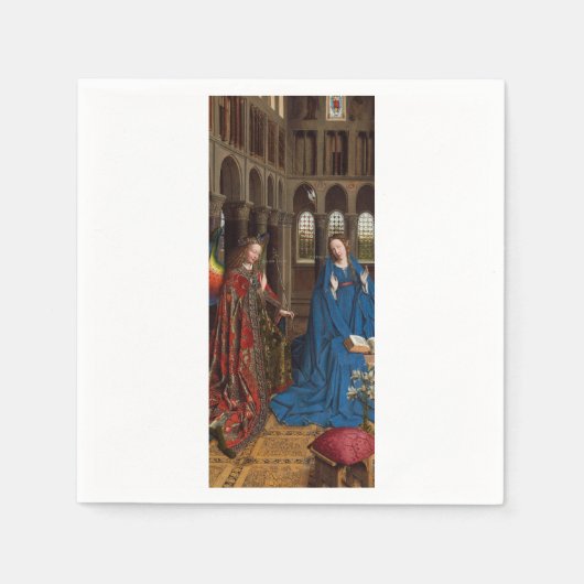 Jan van Eyckによる受胎告知 スタンダードカクテルナプキン (正面)