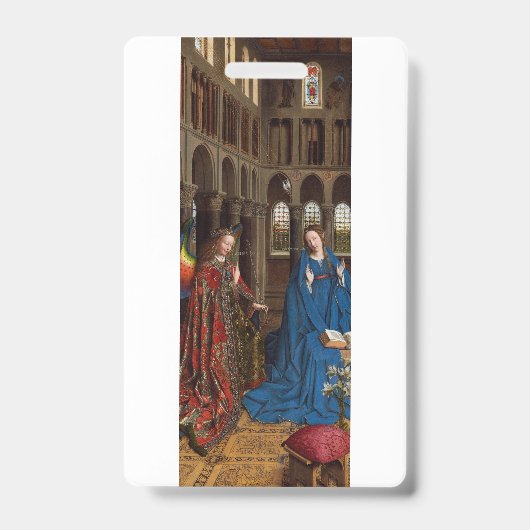 Jan van Eyckによる受胎告知 バッジ (表面)