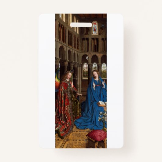 Jan van Eyckによる受胎告知 バッジ (正面)