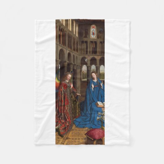 Jan van Eyckによる受胎告知 フリースブランケット (正面)