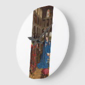 Jan van Eyckによる受胎告知 ラージ壁時計 (傾斜)