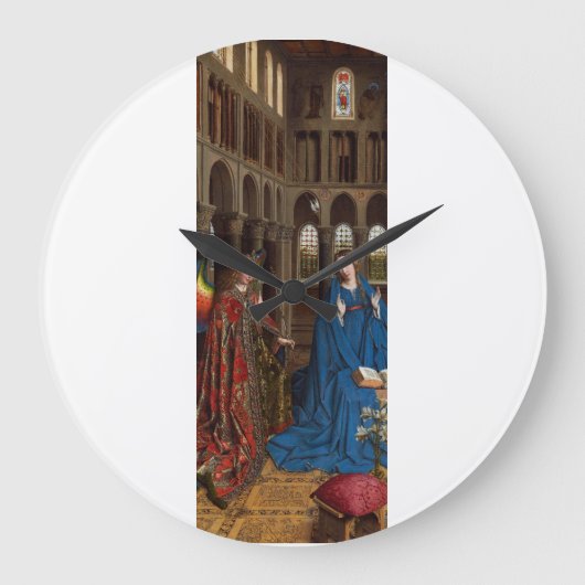 Jan van Eyckによる受胎告知 ラージ壁時計 (正面)