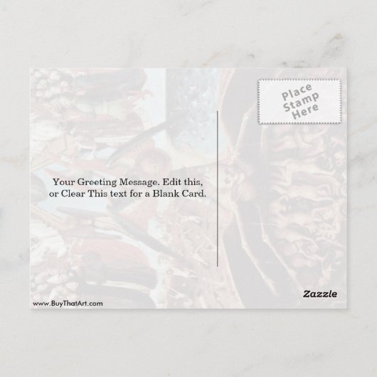 Jan Van Eyckによる最後の審判 ポストカード (裏面)