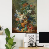 Jan van Huysumによる花のある静物詩 ポスター (ホームオフィス)