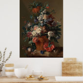 Jan van Huysumによる花の花瓶 ポスター (キッチン)