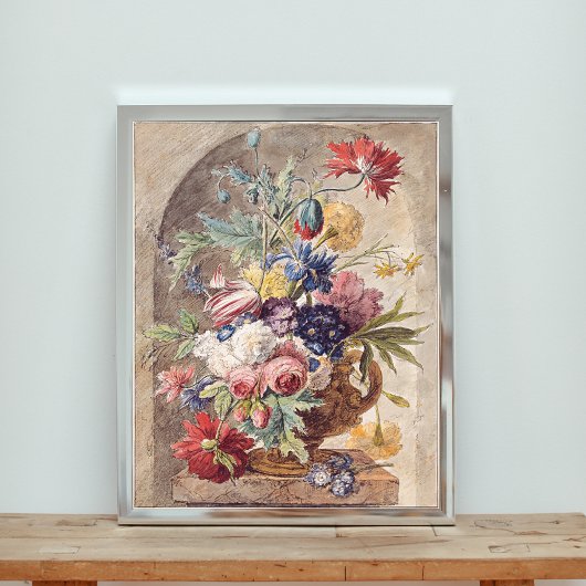 Jan van Huysumによる花の花瓶 ポスター