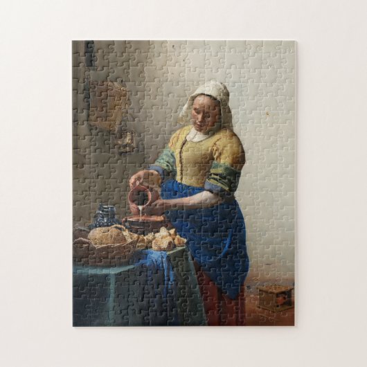 Jan Ver meer Milkmaid dutch painter ジグソーパズル (縦)