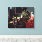 Jan Vermeer – ワインのグラス キャンバスプリント (インサイチュ (ウッドフロア))