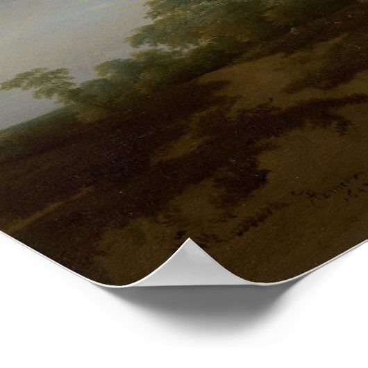 Jan Vermeer、砂丘の端の風景 ポスター (角)