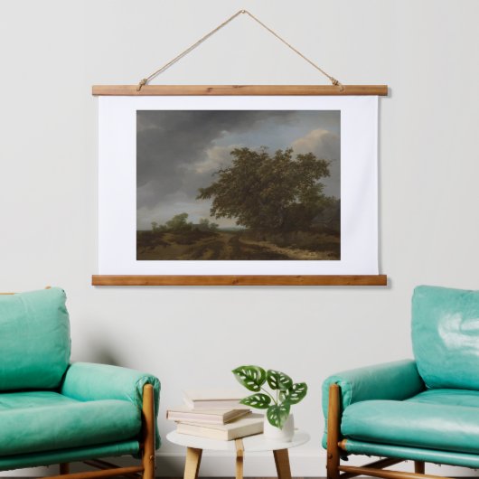 Jan Vermeer、砂丘の端の風景 吊り下げ型タペストリー (リビング)