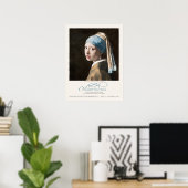 Jan Vermeer Girl with a Pearl Earring Art Exhibit ポスター (ホームオフィス)