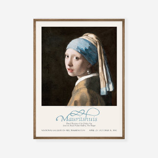 Jan Vermeer Girl with a Pearl Earring Art Exhibit ポスター
