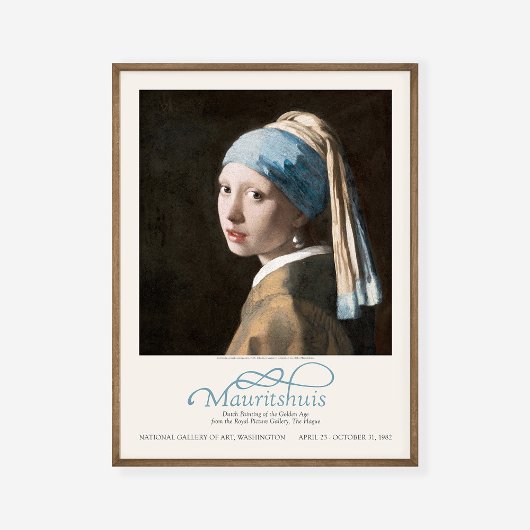 Jan Vermeer Girl with a Pearl Earring Art Exhibit ポスター