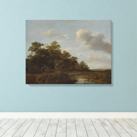 Jan Vermeer van Haarlem, Landscape with a Farm キャンバスプリント (インサイチュ (ウッドフロア))
