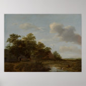 Jan Vermeer van Haarlem, Landscape with a Farm ポスター (正面)