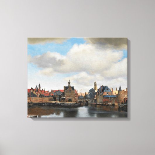 Jan Vermeer - View on Delft キャンバスプリント (正面)