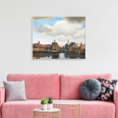 Jan Vermeer - View on Delft キャンバスプリント (インサイチュ (リビング))
