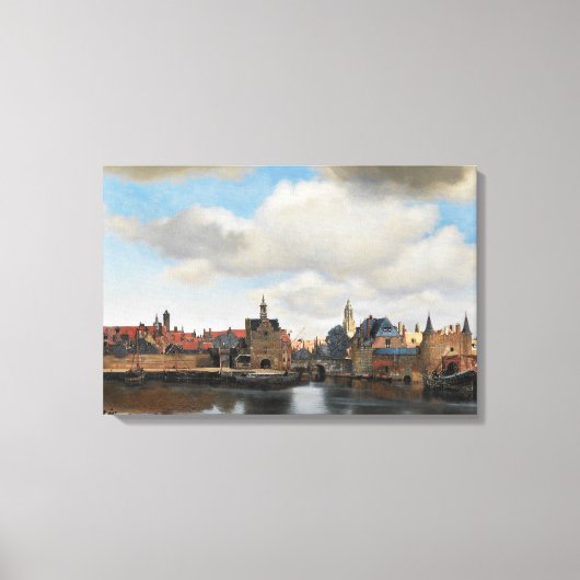 Jan Vermeer - View on Delft キャンバスプリント (正面)