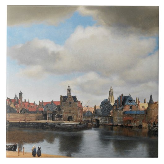 Jan Vermeer - View on Delft タイル (正面)