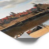 Jan Vermeer - View on Delft ポスター (角)