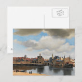 Jan Vermeer - View on Delft ポストカード (正面/裏面)